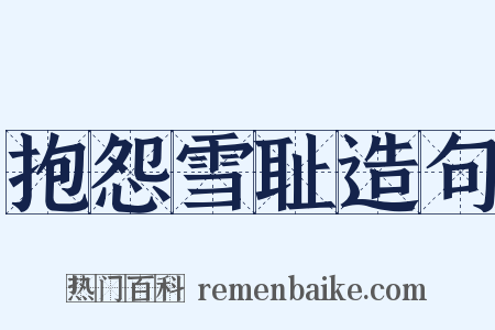 抱怨雪耻造句是什么意思的图片